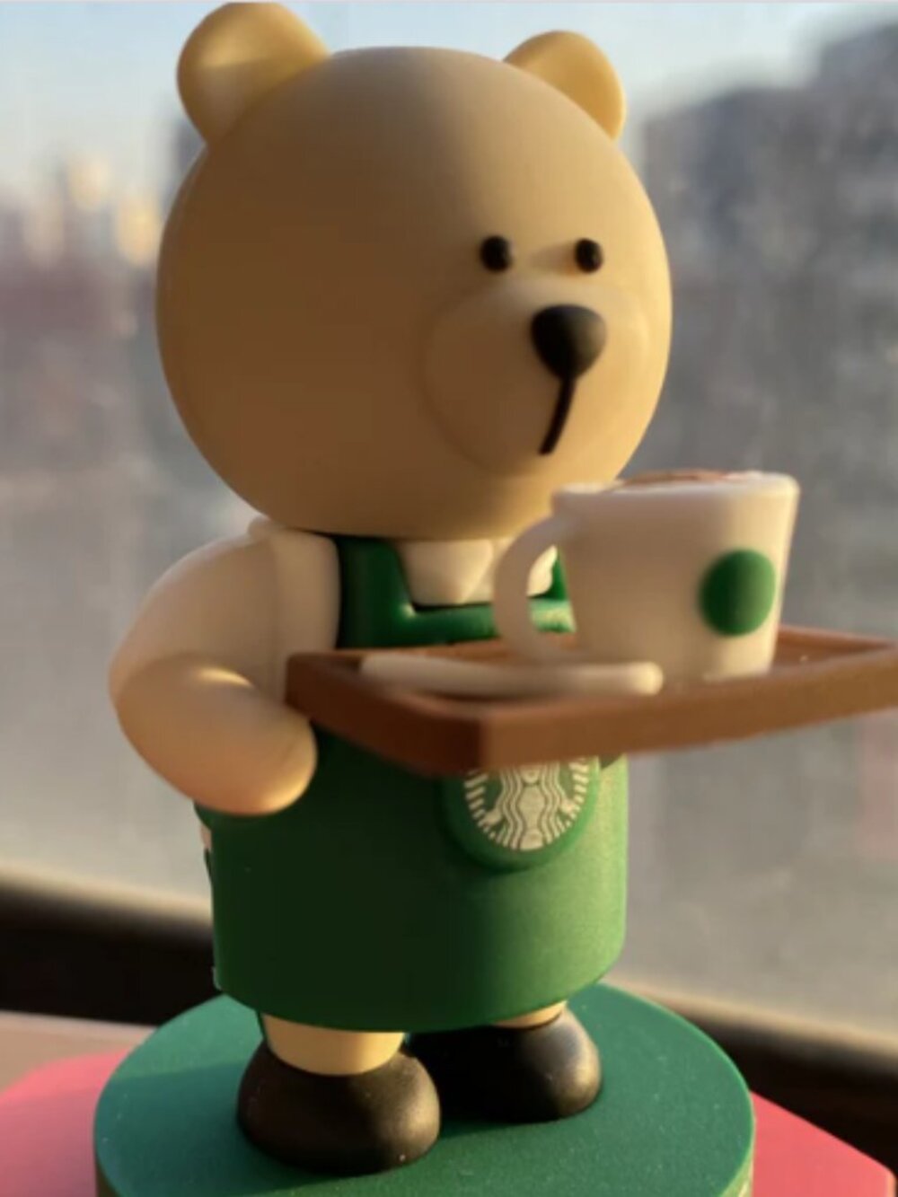 Starbucks China Released Green Apron Bearista Figurine New in Box, Rare - Picture 8 of 9